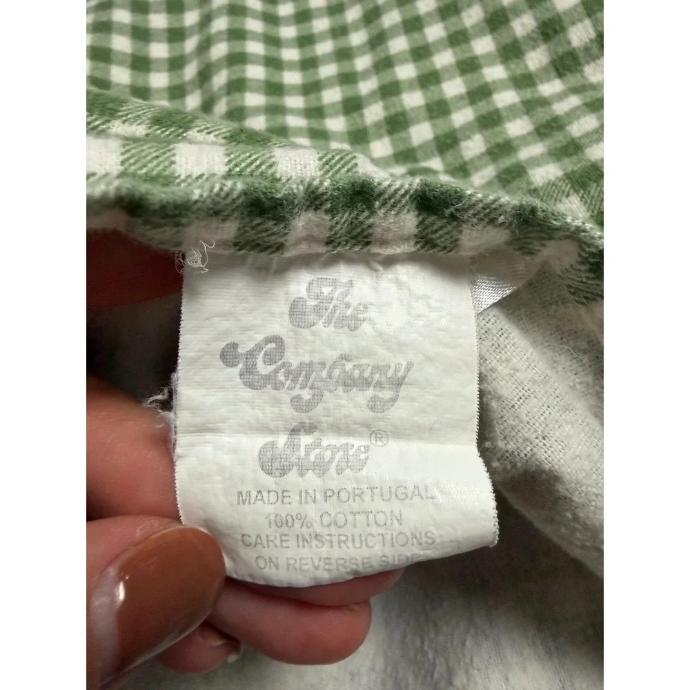 The company store green gingham flat twin sheet. 2 flat sheets Cottagecore